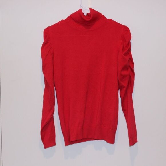Joseph A Red Turtleneck Sweater Women small - Picture 1 of 8